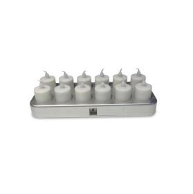 M9008/1  Deep Chargeable LED candles (12pc set)